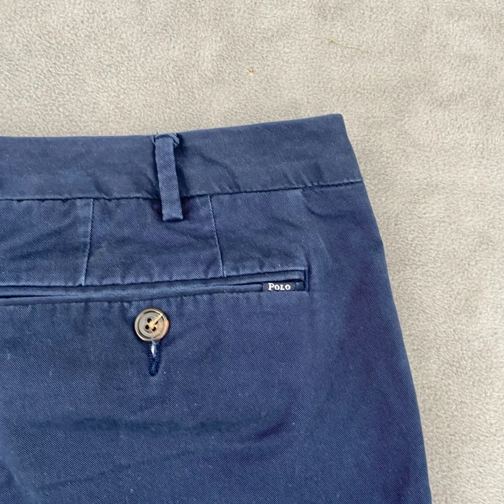 Polo Ralph‎ Lauren Stretch Slim Fit Chino Pants Mens 36 Navy Blue Straight Leg